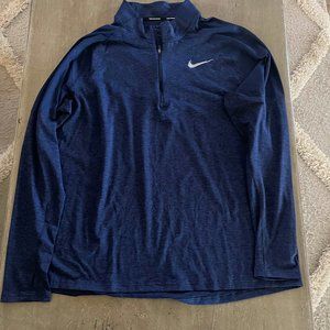 Nike Dri Fit 1/4 Zip Jacket Running Mens Blue Size XXL Polyester